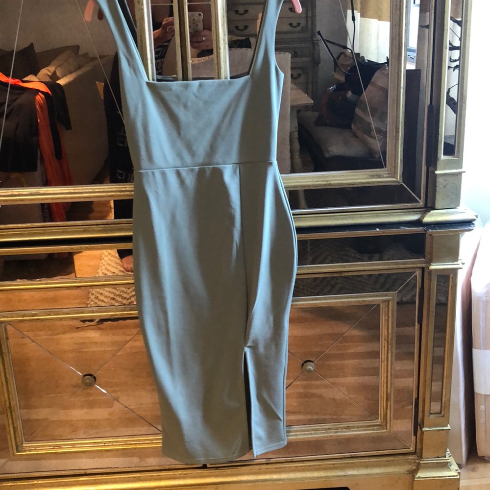 Nasty Gal Midi Square Neck Dress